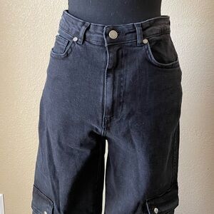 High waisted cargo pants